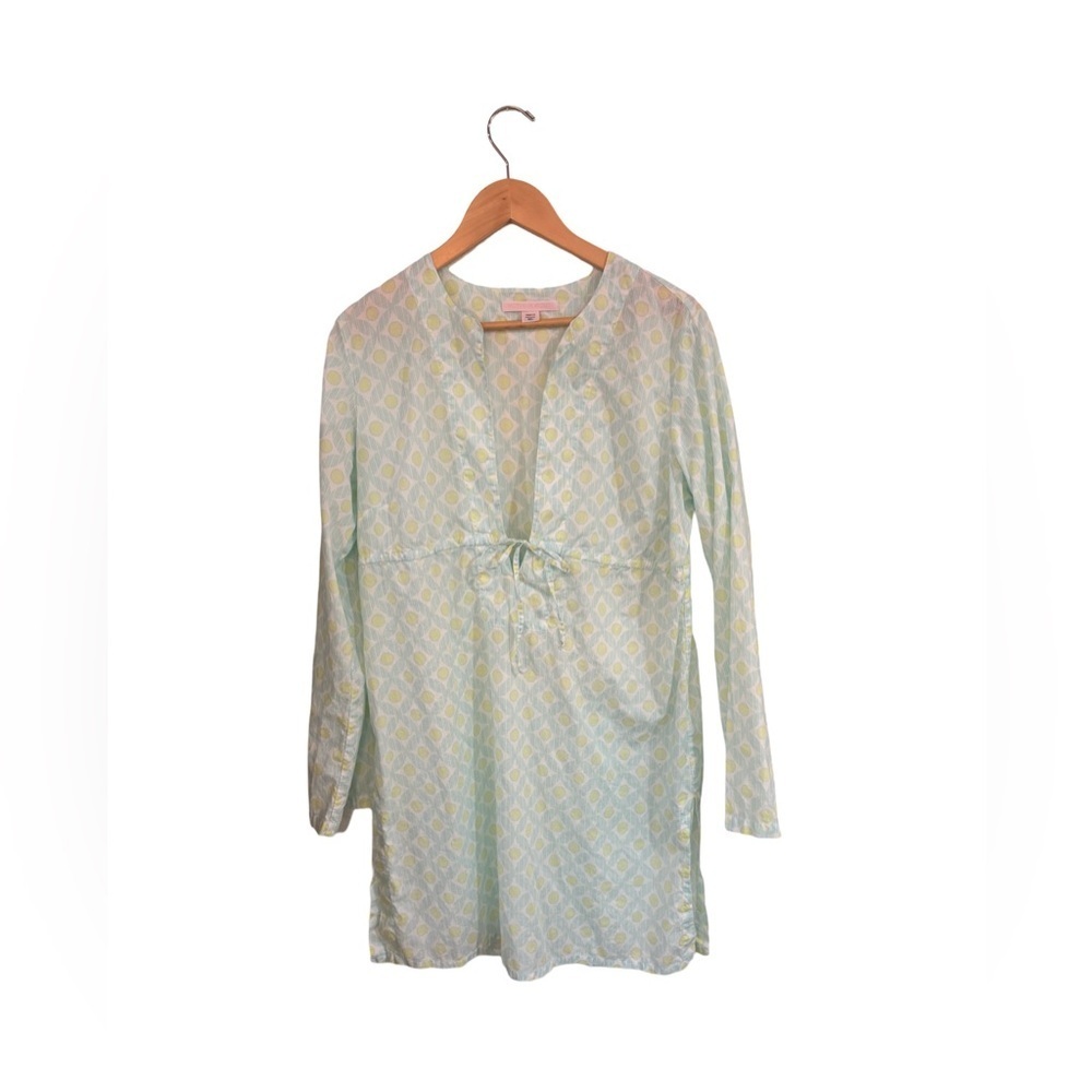 Victoria's Secret Swim Cover Up Kaftan Long Sleeve Medallion Print Women M/L